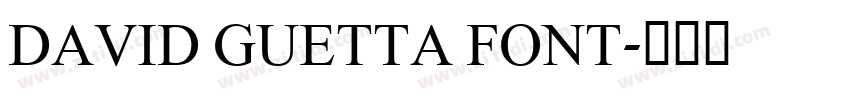 DAVID GUETTA FONT字体转换